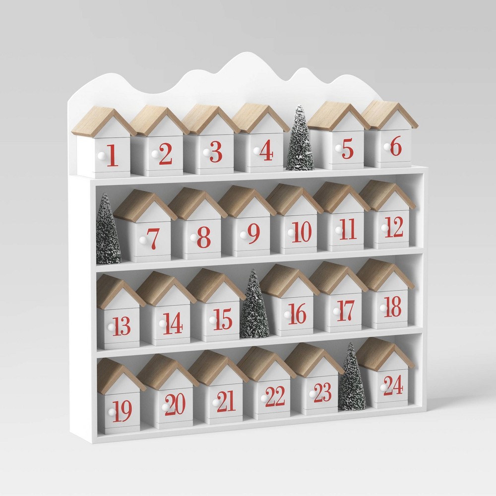 Christmas Wood House Countdown Calendar - Threshold™