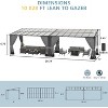 ALAULM 10’ x 28’ Wall Mount Gazebo Outdoor Pergola, Lean to Gazebo Canopy Awnings with Sloped Roof and Steel Frame - 2 of 4