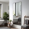 PexFix Rectangular Metal Framed Full Length Wall Mirror Free Standing Mirror in Black - 2 of 4