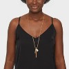 Tassel and Pearl Drop Pendant Necklace - A New Day™ Gold - 2 of 4