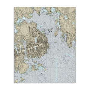 Stupell Industries Mount Desert Island Maine Coastal Map Traditional Cartography, 24" x 30" - 1 of 4