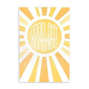 Stupell Industries Good Day Sunshine Greeting Bright Yellow Rays Wall Plaque Art - 1 of 4