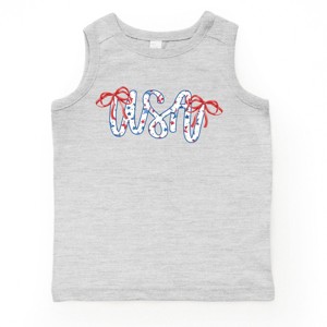 The Juniper Shop USA Cursive Coquette Toddler Tank - 1 of 4