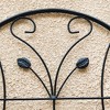 Syemin Patio Decorative Screens, Iron Arch Decoration Garden Trellis, for Outdoor for Climbing Plants Support, Flowerbed, Black, 19.7"*19.7"*86.7" - 4 of 4