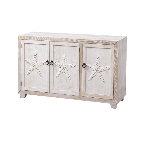 Coastal 3 door accent outlet cabinet