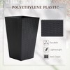 Gulches Set of 3 Tall Planters with Drainage Hole, Outdoor Flower Pots, Indoor Planters for Porch, Front Door, Entryway, Patio and Deck, Black - 2 of 4