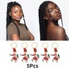 Unique Bargains Christmas Elements Hair Ring Pendants 6 Pcs - 3 of 4