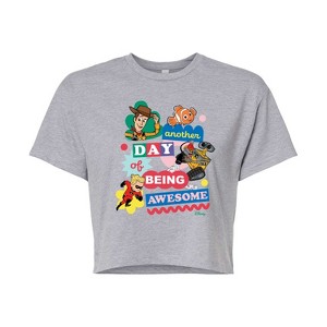 Women's - Disney - Another Day Of Being Awesome Cropped Graphic T-Shirt - 1 of 4