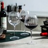 Slickblue Balloon Bowl Design Ribbed Optic Wine Glasses - 23 oz - Set of 4 - 4 of 4