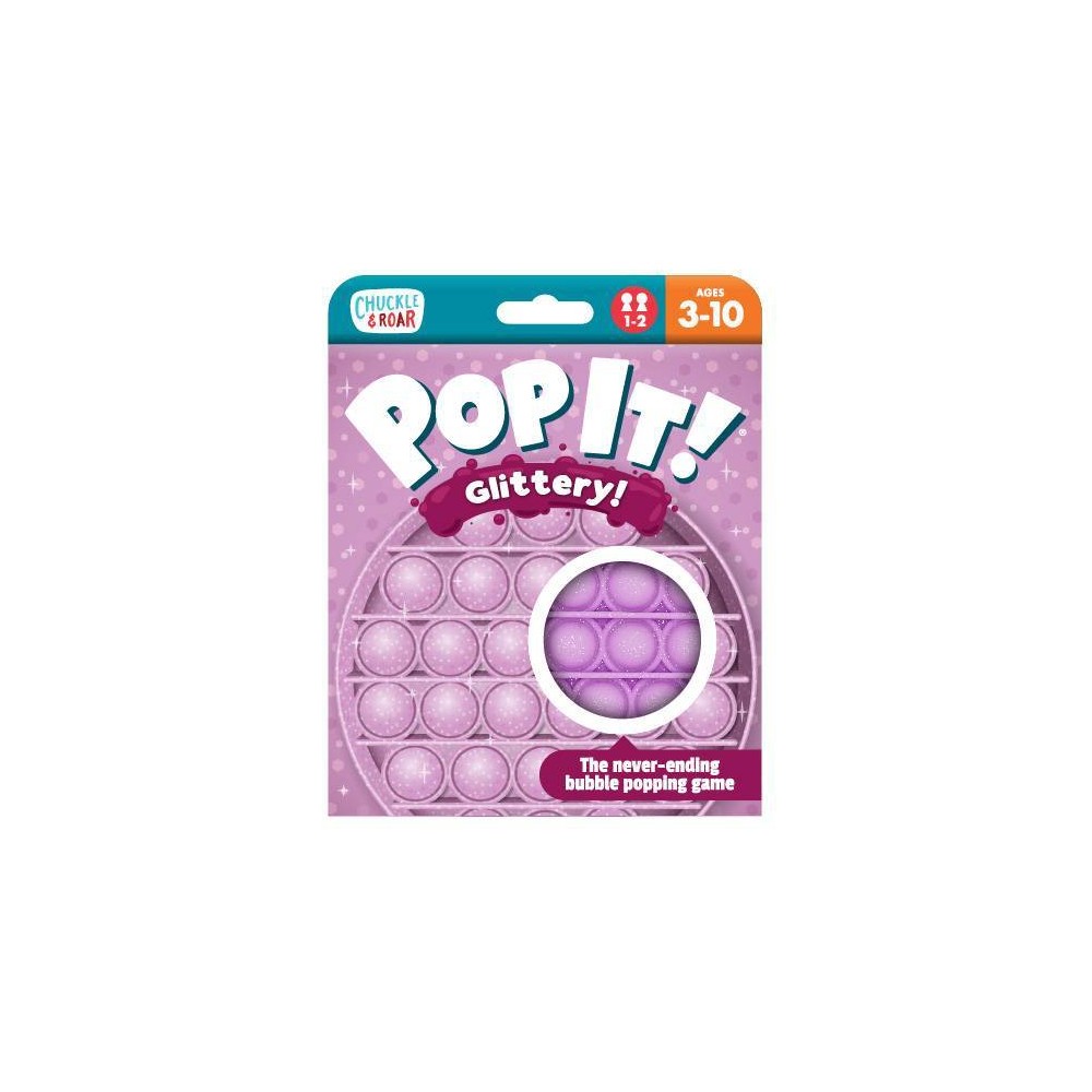 Chuckle & Roar Pop It! Fidget and Sensory Game - Glitter Purple