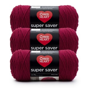 Red Heart Super Saver Yarn 24 Pack-Burgundy - 1 of 4