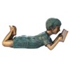 Design Toscano Bookworm Girl, Garden Reader Bronze Statue - 2 of 4