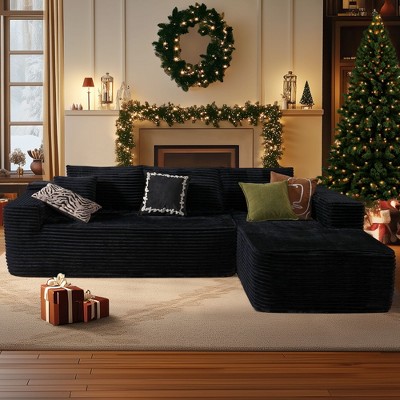 XIZZI Modular Sectional Sofa Couch,L-Shape Upholstered Couch,Modern Minimalist Couches for Living Room,Free Combination Deep Seat Corner Couch