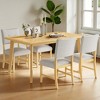 Mshliw 5-Piece Dining Table Set with Upholstered Chairs, Tufted Backs, Rubberwood Legs, Sofa Table, for Kitchen or Dining Room, Seats 4 - 2 of 4