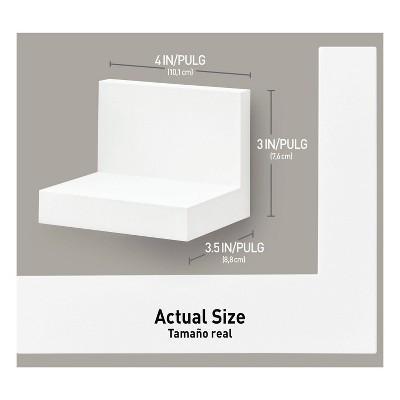 Quartz Plastic Wall Mountable Display Ledges, 4" x 3.5"