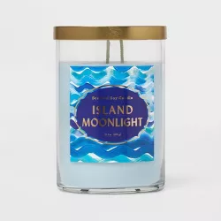 21.5oz Lidded Glass Jar 2-Wick Candle Island Moonlight - Opalhouse™