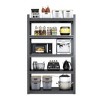 QingMoon 63"H 5 Tier Metal Shelves, Utility Storage Rack,  2000LBS Heavy Duty Storage Shelves, Adjustable Garage Shelf 31.5"W*15.7"D*63"H,Black - 3 of 4