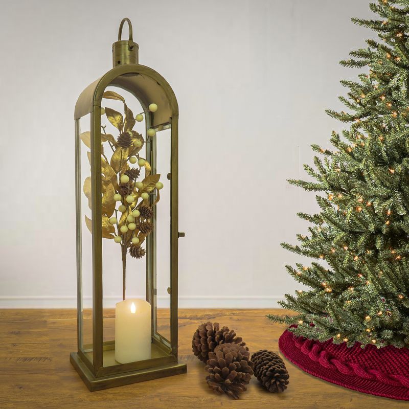 28" HGTV Arched Candle Lantern Antique Bronze - National Tree Company, 2 of 6