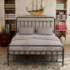 CAVINAS Queen Size Bed Frame for Bedroom,Metal Platform Bed with Victorian Style Headboard,No Box Spring Needed - 2 of 4