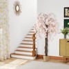 Costway 1/2 PCS 5.5 FT Tall Artificial Cherry Blossom Tree with Pink Flowers Fake Potted Tree Pink - 4 of 4