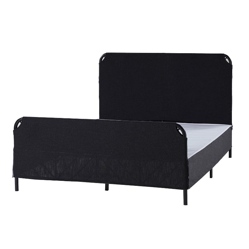 Dennis 2 Piece Contemporary Bedroom Set With Bed Skirt Metal Bed Frame |ARTFUL LIVING DESIGN, 1 of 8
