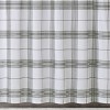 Cottage Plaid Shower Curtain Black/White- Cottage Classics: 100% Cotton, Machine Washable, Ring Top Weave - 4 of 4