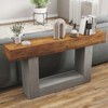 CIPACHO Vintage Brown 63 Inch Farmhouse Console Table 2-Tier U-Base Wood Sofa Table for Entryway - 4 of 4