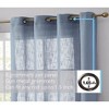 HLC.ME Abbey Faux Linen Textured Semi Sheer Privacy Light Filtering Window Grommet Thick Curtain Panels, Set of 2 - 2 of 4