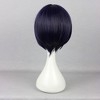 Unique Bargains Women's Bob Wigs 12" Purple with Wig Cap Straight Hair - 4 of 4