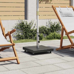vidaXL Parasol Base Black Granite, Stainless Steel Medium - 1 of 4