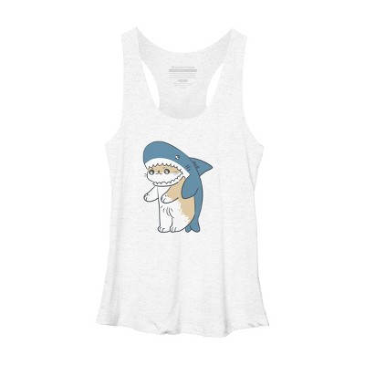 Women's Design By Humans cat shark By Mob0 Racerback Tank Top
