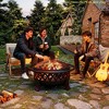 37 Inch Outdoor Fire Pit w/ Spark Screen and Stoker Tool, Portable Wood Burning Fire Pits for Camping Garden and Patio Gatherings - 2 of 4