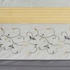PAGED 72x72" Faux Silk Embroidered Floral Shower Curtain with Pintuck Detailing, Multicolored Shower Curtain for Bathroom - 3 of 3