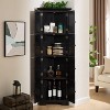 CAVINAS 4-Tier Corner Kitchen Pantry,Tall Storage Cabinet with 8 Doors,Corner Cabinet and Shelves,Bookshelf Cabinet for Living room,Kitchen - 2 of 4