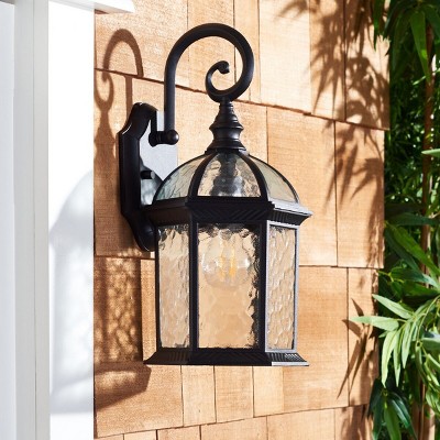 Falyn Black Steel Victorian Outdoor Wall Sconce Set