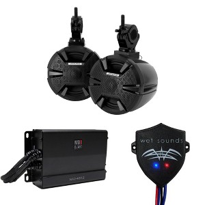 Alpine SPV-65-SXS 6.5" Speaker Pods w/ MB QUART NA2-400.2 Amplifier and Wet Sounds WW-BT UR Bluetooth Receiver - 1 of 4