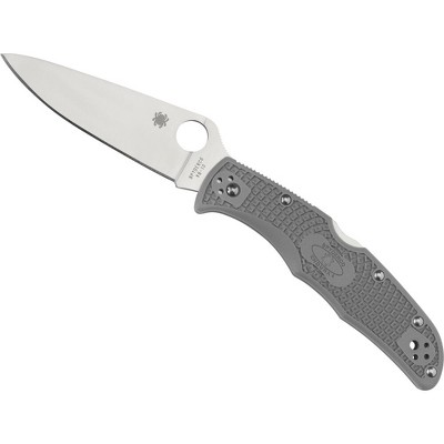 Spyderco Endura 4 Lightweight Flat Ground Folding Knife with 3.80" VG10 Satin Plain Blade |Superior Cutting Performance with 4-Way Pocket Clip