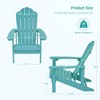 Sonkuki 4-Pack Faux Wood Adirondack Chair with High Back and Wide Seat - 2 of 4