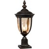 John Timberland Bellagio Vintage Outdoor Post Light Veranda Bronze with Pier Mount 25'' Champagne Hammered Glass for Exterior Barn Deck House Porch - 3 of 4