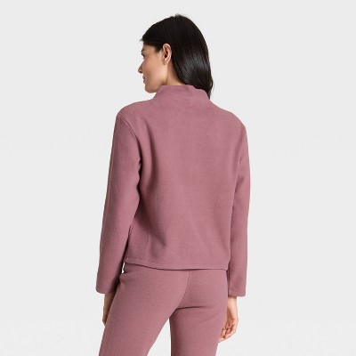 Women’s Long Sleeve Brushed Mockneck Top – A New Day