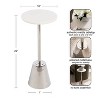 Kate and Laurel Tira Round Marble and Metal Side Table - 2 of 4