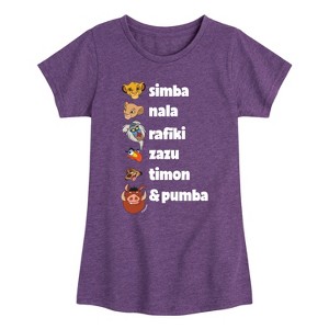 Girls' - Disney - Main Characters Fitted Short Sleeve Graphic T-Shirt - 1 of 4