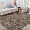 Modern Abstract Washable Rug - Thin Foldable Non-Slip TPR Backing Soft Low Pile Non-Shedding Carpet for Living Room Bedroom Minimalist Floor Mat - 2 of 4