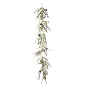 Transpac Foam 60" Multicolor Spring Lavender and Greenery Garland - 1 of 2