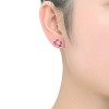Guili Sterling Silver Butterfly Stud & Dangle Earrings with Colored Baguette CZ in Gold, Rose Gold & Classic Finishes – Elegant for Any Occasion - 2 of 3
