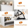 Shoe Cabinet with Flip Drawers, Modern Shoe Storage for Entryway, Wooden Shoe Cabinet with Adjustable Shelf - 4 of 4