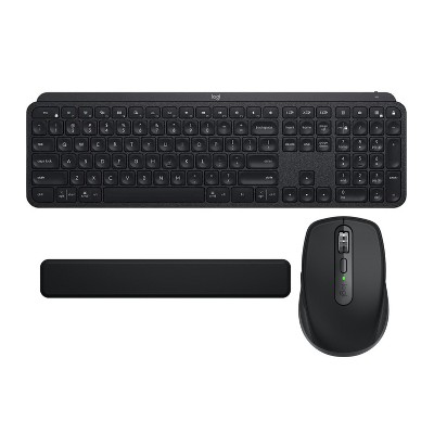 Logitech MX Anywhere 3 Compact Performance Mouse (Black) Bundle with Keyboard