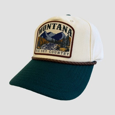 Men's Montana Baseball Hat - Cream/Green - image 3