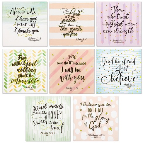 Paper Junkie 8 Pack Inspirational Bible Verse Magnets For Fridge ...