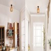 Fitz 1-Light Black Flush Mount Ceiling Light with Rattan Shade - Globe Electric: ETL Listed, Oval, Cozy Ambiance - 4 of 4